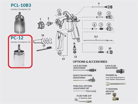 PC 12 Suction Container 1 liter